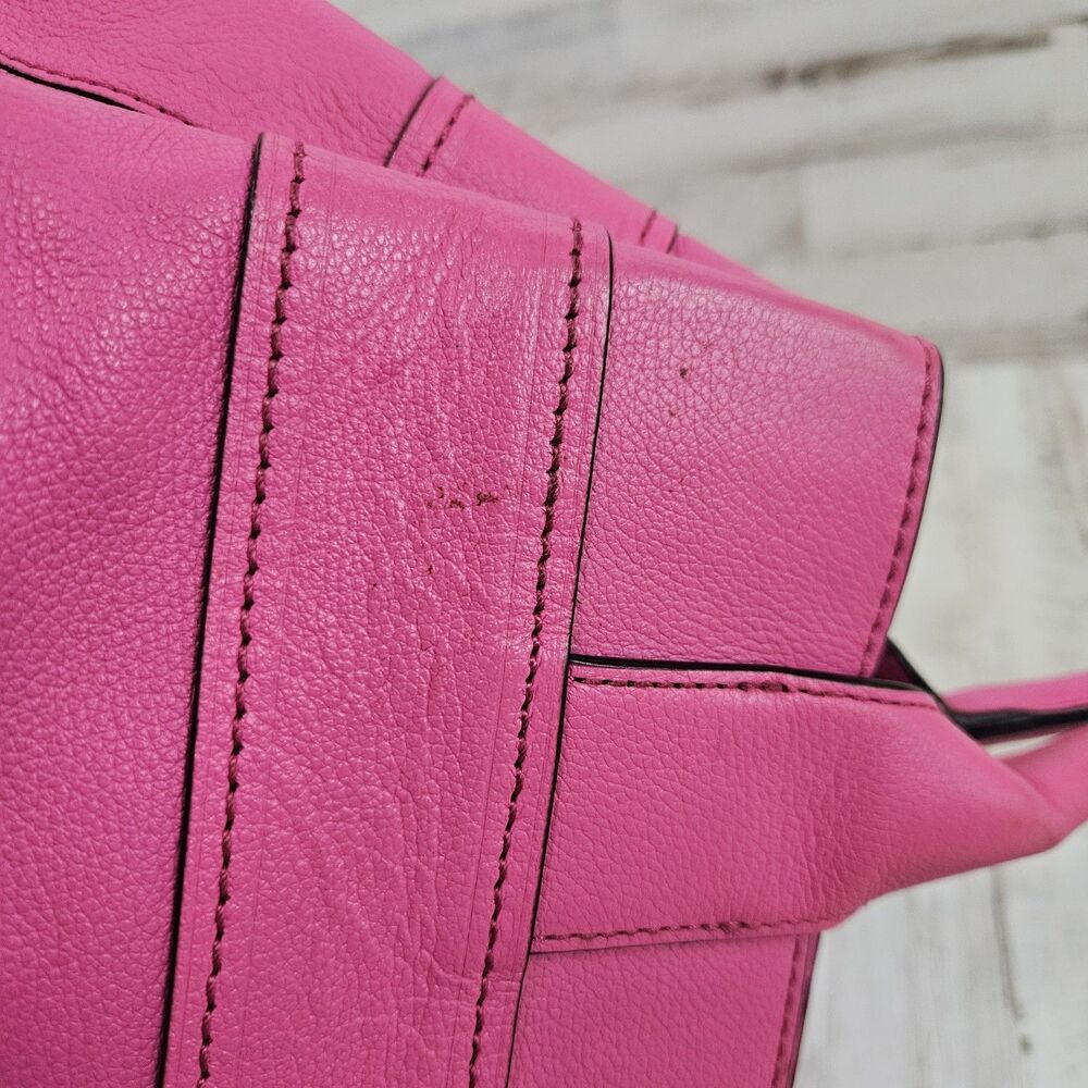 Kate Spade Women Shoulder Bag Hot Pink Pebbled Leather Bow Detail Barbiecore - Picture 5 of 15